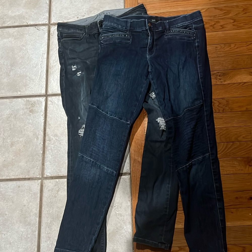 White House Black Market set of two skinny jeans